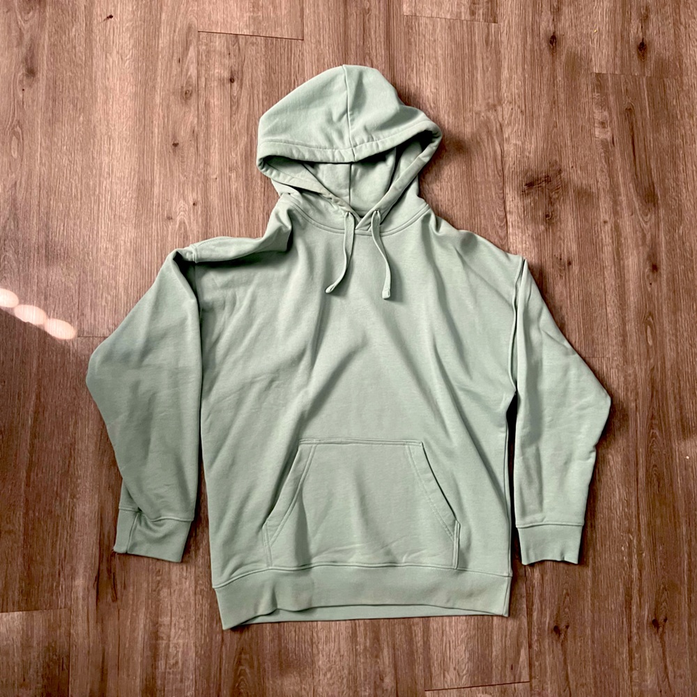 Green H&M hoodie